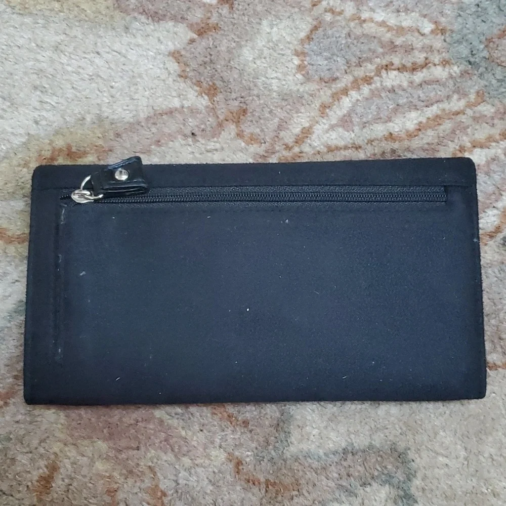 Kate Spade suede leather tri fold wallet
